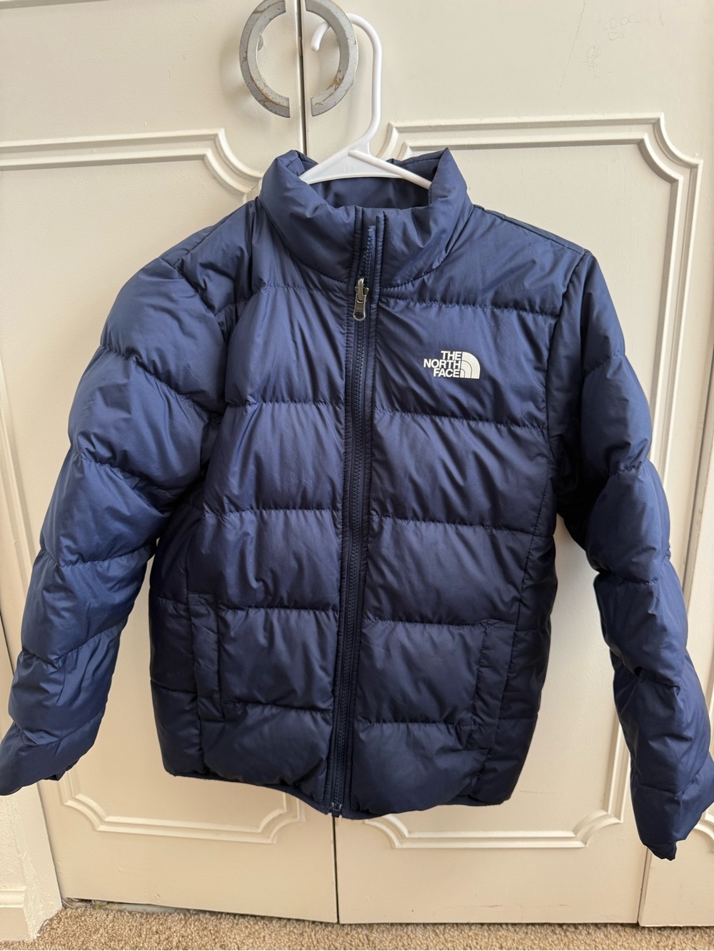 The North Face 550 Kids Reversible Navy Puffer Jacket